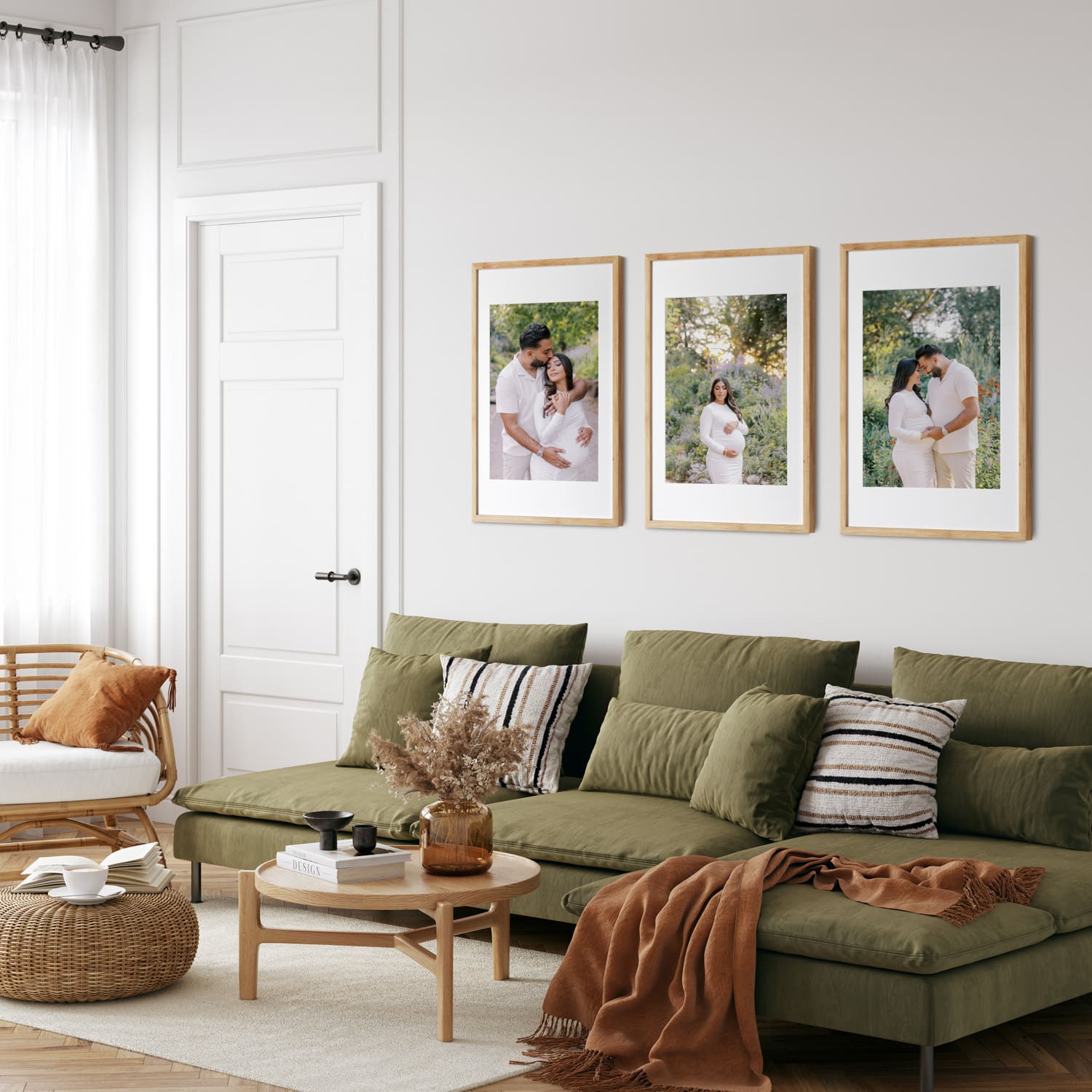 Friendly interior style. living room. frame mockup. poster mocku